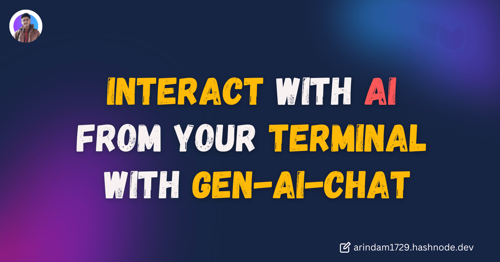 Interact with AI from your Terminal with Gen-ai-chat